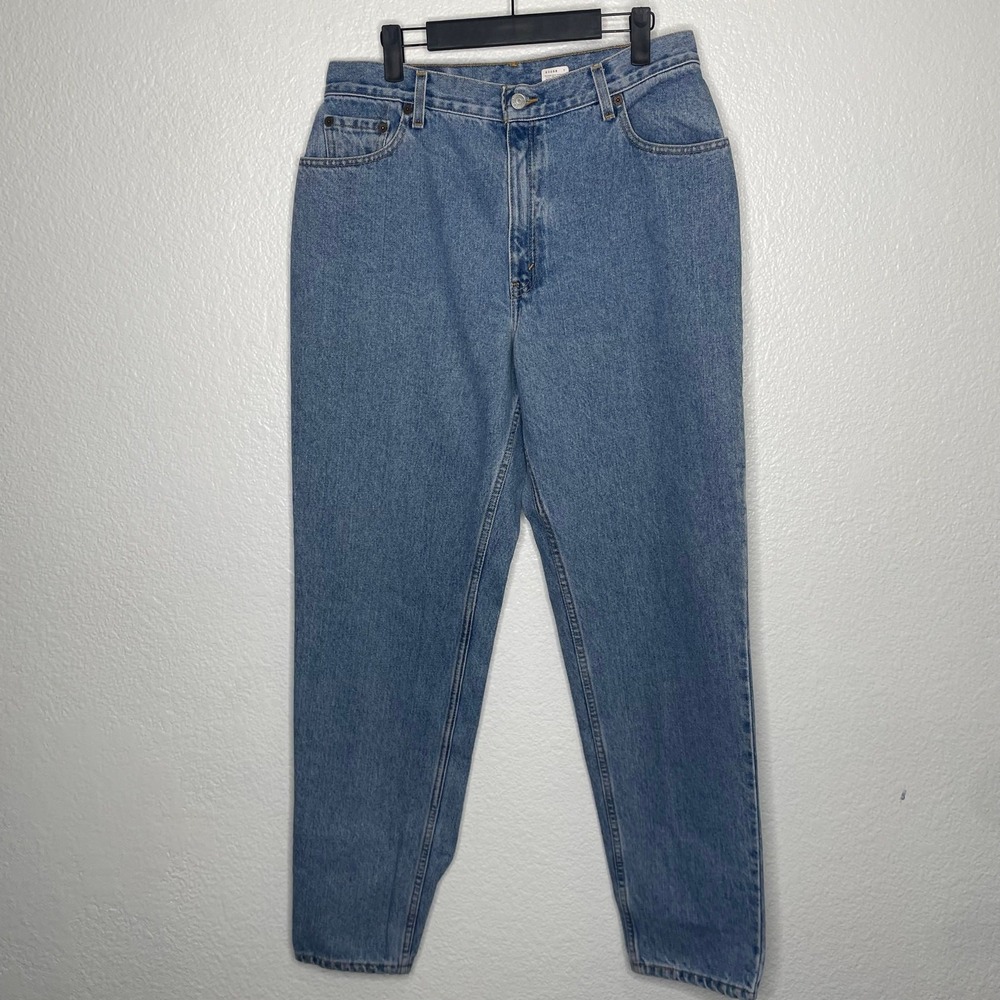 Levis 550 Relaxed Fit Tapered Leg Jeans Medium Wash Blue Womens 14 MIS L